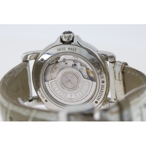 99 - ULYSSE NARDIN DUAL TIME SAN MARCO REFERENCE 223-22, mother of pearl dial diamond set hour markers an... 