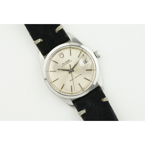 166 - TUDOR OYSTERDATE SHIELD DIAL REF. 79920 CIRCA 1979, circular silver dial with hour markers and hands... 