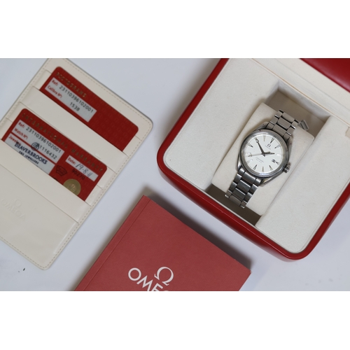 2 - OMEGA SEAMASTER AQUA TERRA REFERENCE 231.10.39.61.02.001 WITH BOX AND PAPERS 2011, white dial with l... 