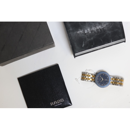 30 - RADO DIASTAR QUARTZ WATCH REFERENCE 152.0343.3 W/BOX AND PAPERS 1999, Approx 35.5mm stainless steel ... 