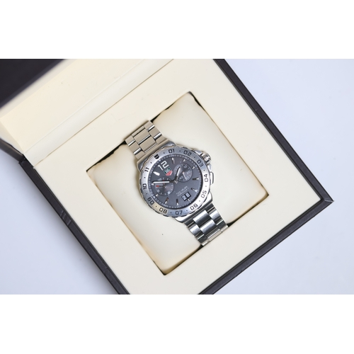 38 - TAG HEUER FORMULA 1 QUARTZ REFERENCE WAU111A / WRP8858 WITH BOX, circular black dial with hour marke... 