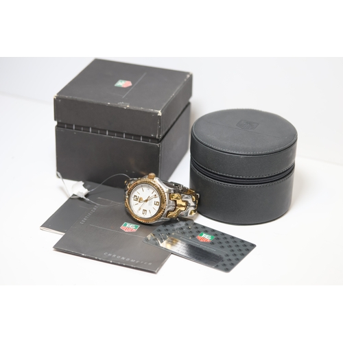 44 - TAG HEUER LINK CHRONOMETER AUTOMATIC WATCH W/BOX AND PAPERS 2016, REFERENCE WT5150, Approx 42mm stai... 