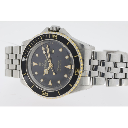 4 - LADIES TUDOR MINI-SUB PRINCE OYSTER DATE REFERENCE 73091 CIRCA 1995, circular black dial with applie... 