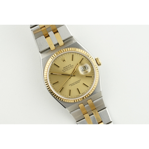 29 - ROLEX OYSTERQUARTZ DATEJUST STEEL & GOLD 'SCOC' DIAL W/ GUARANTEE PAPERS REF. 17013 CIRCA 1987, ciru... 