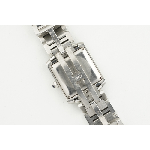 77 - CARTIER TANK FRANCAISE REF. 2302, square off white dial with roman numeral hour markers and hands, 2... 