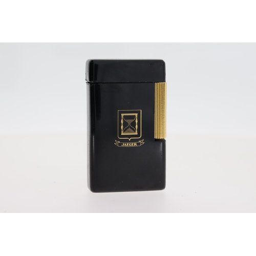 111 - RARE - ALFRED DUNHILL / JAEGER LECOULTRE LIGHTER - A black anodised model retailed exclusively for D... 