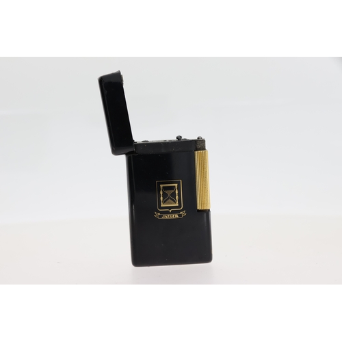 111 - RARE - ALFRED DUNHILL / JAEGER LECOULTRE LIGHTER - A black anodised model retailed exclusively for D... 