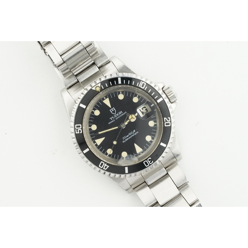 51 - TUDOR PRINCE OYSTERDATE SUBMARINER W/ GUARANTEE PAPERS REF. 76100 CIRCA 1989, circular black dial wi... 