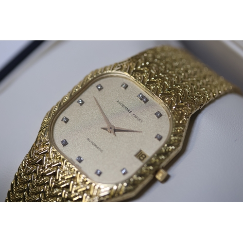 32 - Brand: Audemars Piguet
 Complication: Date
 Movement: Automatic
 Year: Circa 1980's
 Dial shape: Ova... 