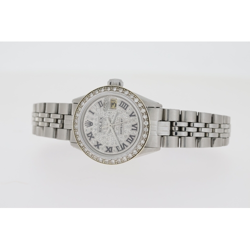 52 - Brand: Rolex
 Model Name: Date Just Diamond Set
 Reference: 6517
 Year: 1963
 Dial shape: Round
 Dia... 