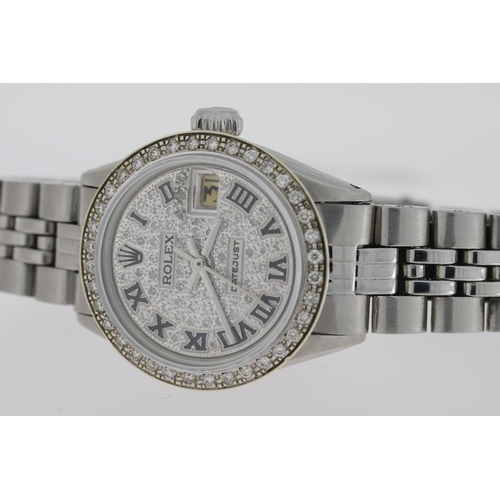 52 - Brand: Rolex
 Model Name: Date Just Diamond Set
 Reference: 6517
 Year: 1963
 Dial shape: Round
 Dia... 