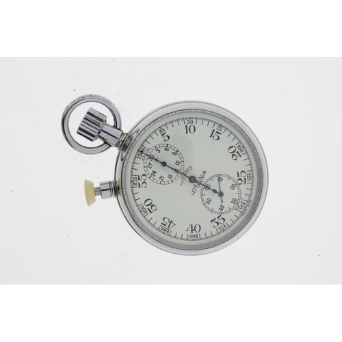 98 - Nero Lemania stopwatch, approx 51mm. Comes with an unbranded box. Currently running. ***Mainspring i... 