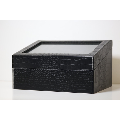 151 - A Large Watch Winder/Storage Box. Comes with a charger, currently running. (18x24x31)