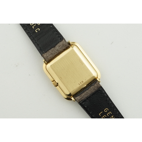 166 - CARTIER NEW YORK HONEYCOMB SIGMA DIAL 18CT GOLD CIRCA 1980's, rectangular layered blue honeycomb sig... 