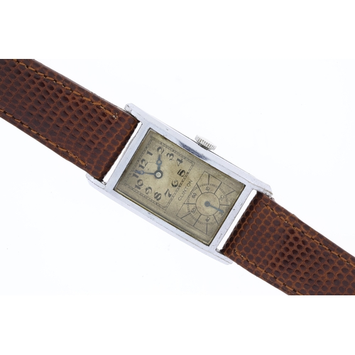 26 - Brand: Clinton
 Model Name: Doctors Duo Dial 'Tank'
 Reference: 1919
 Movement: Manual Wind
 Year: C... 