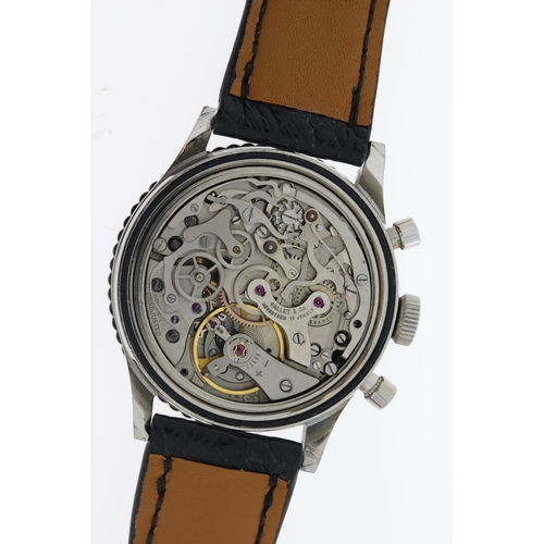 140 - Brand: Gallet
 Model Name: MultiChron Pilot
 Complication: Chronograph
 Movement: Manual Wind Valjou... 