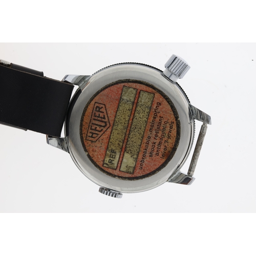 108 - Vintage Heuer 'Game Master' Military Stopwatch Circa 1950's, approx 53mm, white dial with arabic num... 