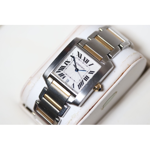 14 - Brand: CARTIER
 Model Name: TANK FRANCASIE
 Reference: 2302
 Movement: Automatic
 Box: YES
 Papers: ... 