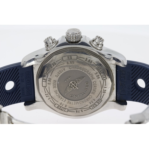 156 - Brand: BREITLING
 Model Name: SUPER AVENGER
 Reference: A13370
 Complication: CHRONOGRAPH
 Movement:... 