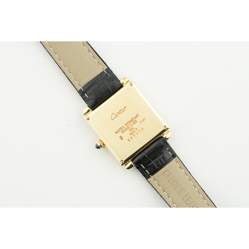 186 - CARTIER OBUS 18CT GOLD REF. 16302 W1512256, square dial with hour markers and hands, 25x31mm 18ct go... 