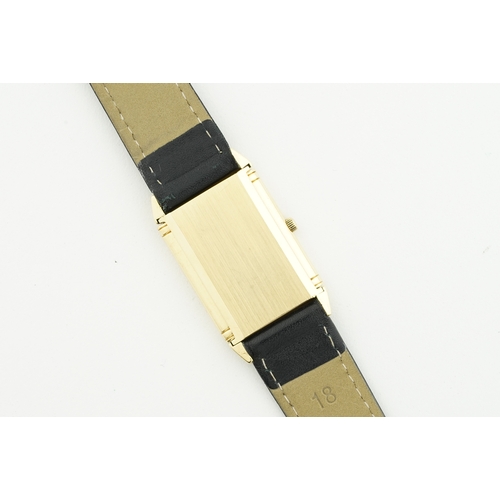 198 - JAEGER LE-COULTRE REVERSO 18CT GOLD WRISTWATCH, rectangular two tone dial with hour markers and hand... 