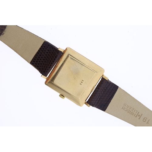 177 - Brand: Jaeger 
Model Name: Gold Case
Movement: Manual Wind
Dial shape: Square
Dial colour: Cream
Dia... 