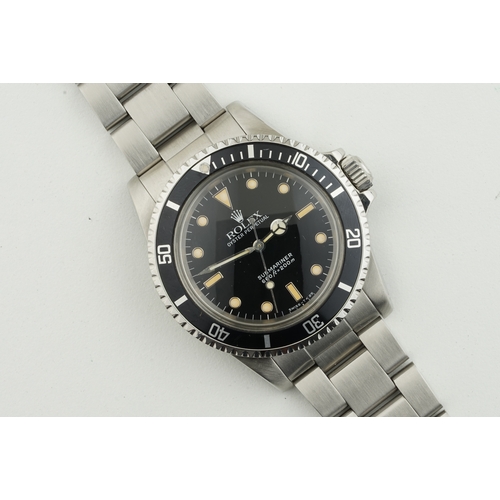 201 - ROLEX OYSTER PERPETUAL SUBMARINER GLOSS DIAL W/ GUARANTEE PAPERS REF. 5513 CIRCA 1989, circular blac... 