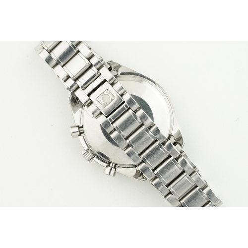 134 - OMEGA SPEEDMASTER DAY DATE CALENDAR AUTOMATIC CHRONOGRAPH REF. 35218000, circular blue dial with sti... 