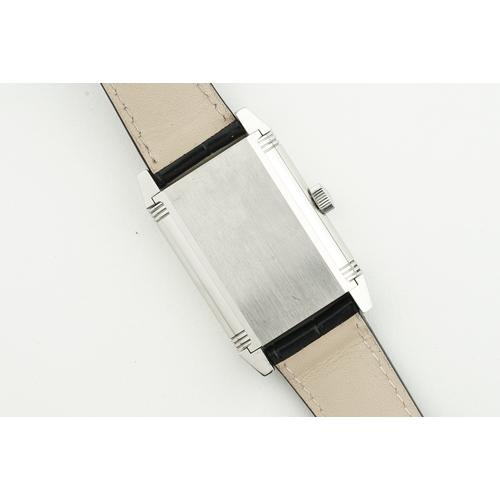 136 - JAEGER LE-COULTRE REVERSO 8 GRANDE POWER RESERVE W/ GUARANTEE PAPERS REF. 240.8.14, rectangular silv... 