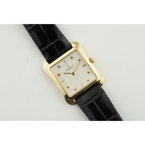 138 - VACHERON CONSTANTIN HISTORIQUES TOLEDO REF. 31100 CIRCA 1990, square two tone dial with hour markers... 