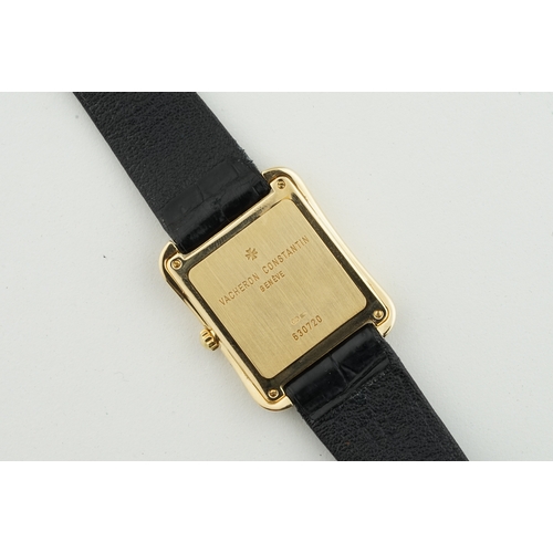 138 - VACHERON CONSTANTIN HISTORIQUES TOLEDO REF. 31100 CIRCA 1990, square two tone dial with hour markers... 