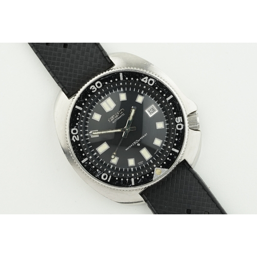 146 - SEIKO 'CAPTAIN WILLARD' APOCALYPSE NOW AUTOMATIC DIVERS REF. 6105-8110 CIRCA 1973, circular black di... 