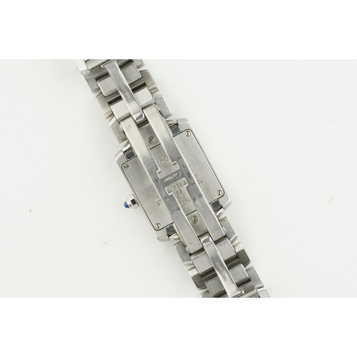 151 - CARTIER TANK FRANCAISE W/ GUARANTEE PAPERS REF. 2384 CIRCA 2000, square off white dial with roman nu... 