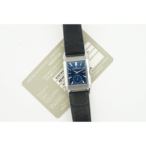 164 - JAEGER LE-COULTRE REVERSO TRIBUTE MONOFACE W/ GUARANTEE CARD REF. Q3978480 CIRCA 2018, rectangular b... 