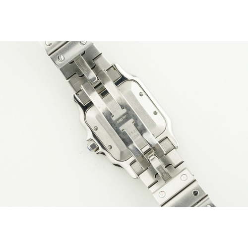 174 - CARTIER SANTOS GALBEE AUTOMATIC W/ GUARANTEE PAPERS REF. 2319, square guilloche dial with hour marke... 