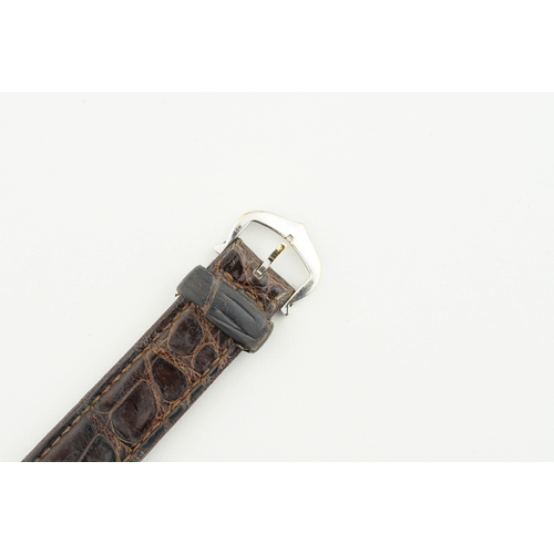 175 - CARTIER TANK AMERICAINE 18CT WHITE GOLD W/ GUARANTEE PAPERS REF. 1726, rectangular guilloche dial wi... 