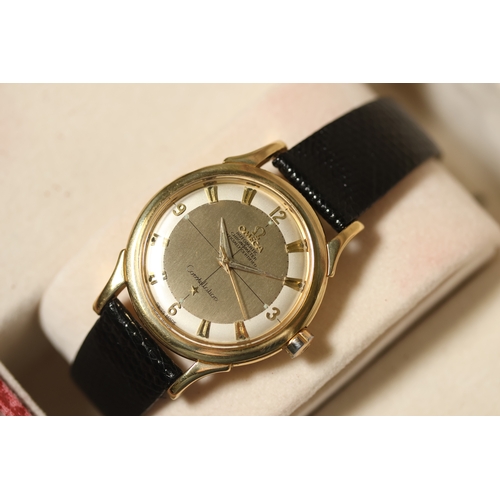 178 - Omega Constellation Automatic Dress Watch W/Box Circa 1950's.  Approx 35mm 18ct Yellow Gold case wit... 