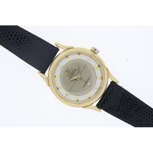 178 - Omega Constellation Automatic Dress Watch W/Box Circa 1950's.  Approx 35mm 18ct Yellow Gold case wit... 