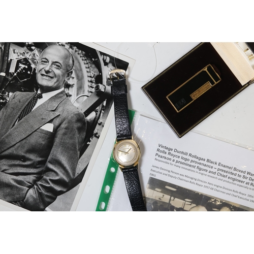 62 - Possessions of Sir Denning Pearson, the Chief Engineer at Rolls Royce. Vintage Dunhill Rollagas Blac... 