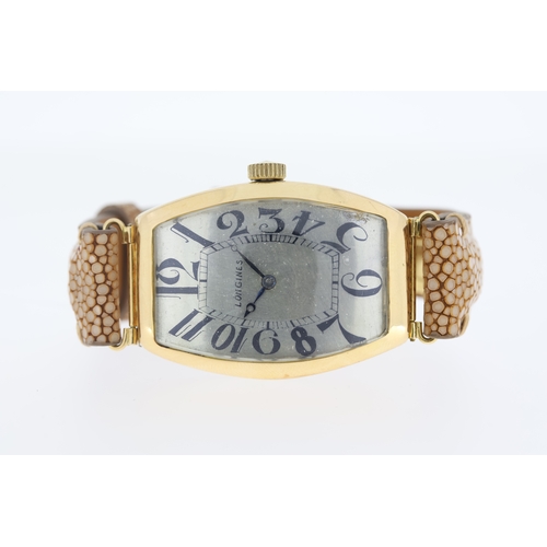 66 - Brand: Vintage Longines
 Movement: Manual Wind
 Dial shape: Tonneau
 Dial colour: Silver
 Dial featu... 