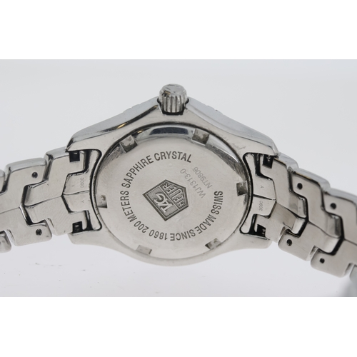 92 - Brand: Ladies Tag Heuer
 Model Name: Link
 Reference: WJ1313-0
 Complication: Date
 Movement: Quartz... 