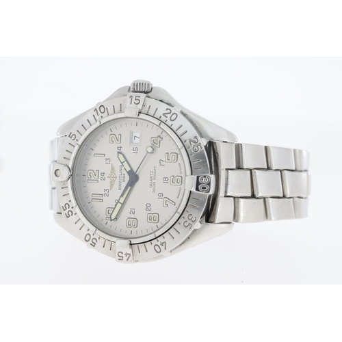 93 - Brand: Breitling
 Model Name: Colt
 Reference: A57035
 Movement: Quartz
 Dial colour: Silver
 Dial f... 