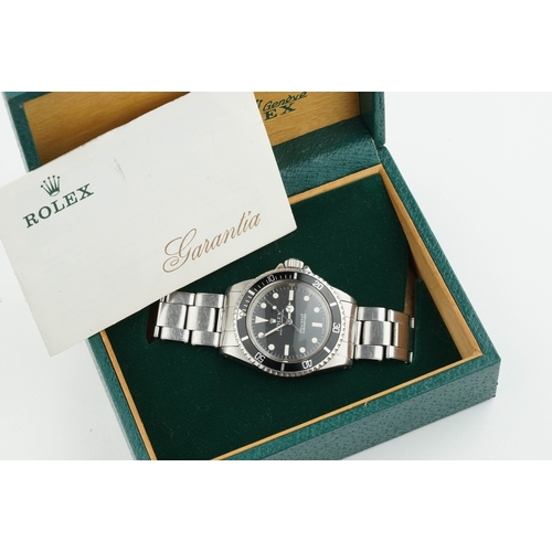 163 - ROLEX OYSTER PERPETUAL SUBMARINER METERS FIRST DIAL 7206 RIVETED BRACELET W/ BOX & PAPERS REF. 5513 ... 