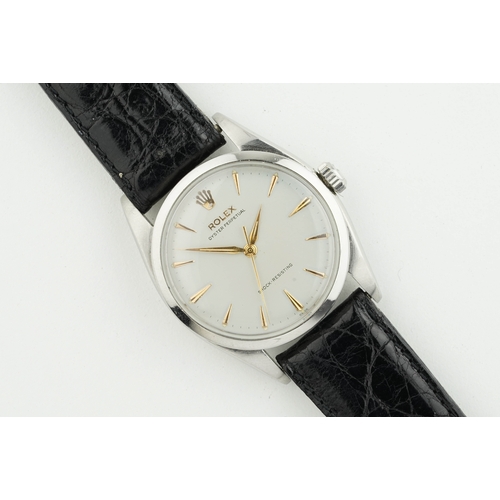 157 - ROLEX OYSTER PERPETUAL BIG BUBBLE BACK REF. 6098, circular dial with hour markers and hands, 35mm st... 
