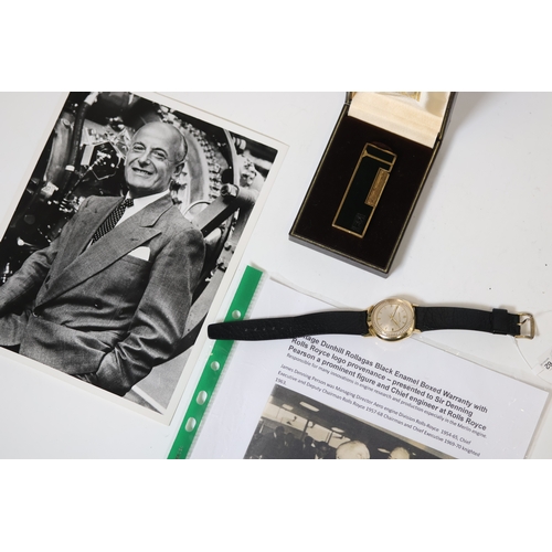 188 - Possessions of Sir Denning Pearson, the Chief Engineer at Rolls Royce. Vintage Dunhill Rollagas Blac... 