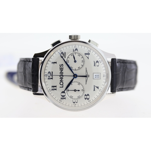 130 - RARE LONGINES HONOUR AND GLORY LIMITED EDITION SET, 1) An 18ct white gold Longines chronograph, refe... 