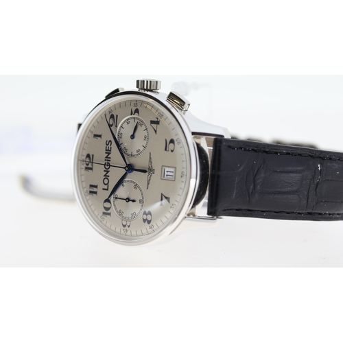 130 - RARE LONGINES HONOUR AND GLORY LIMITED EDITION SET, 1) An 18ct white gold Longines chronograph, refe... 