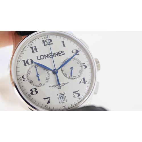 130 - RARE LONGINES HONOUR AND GLORY LIMITED EDITION SET, 1) An 18ct white gold Longines chronograph, refe... 