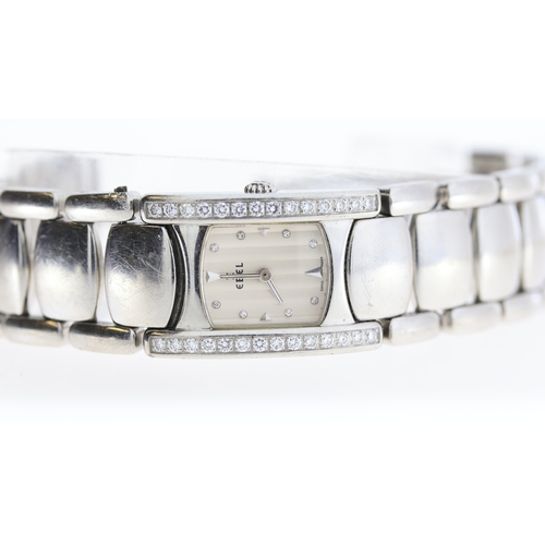 131 - Brand: Ebel
 Model Name: Beluga 
 Reference: E9057A28-10
 Movement: Quartz
 Dial shape: Rectangular
... 