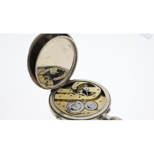 172 - Goliath Calendar Moon Phase Pocket Watch, white dial with Roman numerals, for subsidiary dials, mont... 